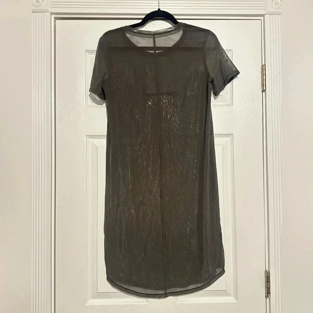 Lululemon Ready‎ to Reach Mesh Dress Overlay Camo Green size 8